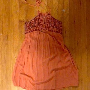 Beautiful short summer dress with cut out front